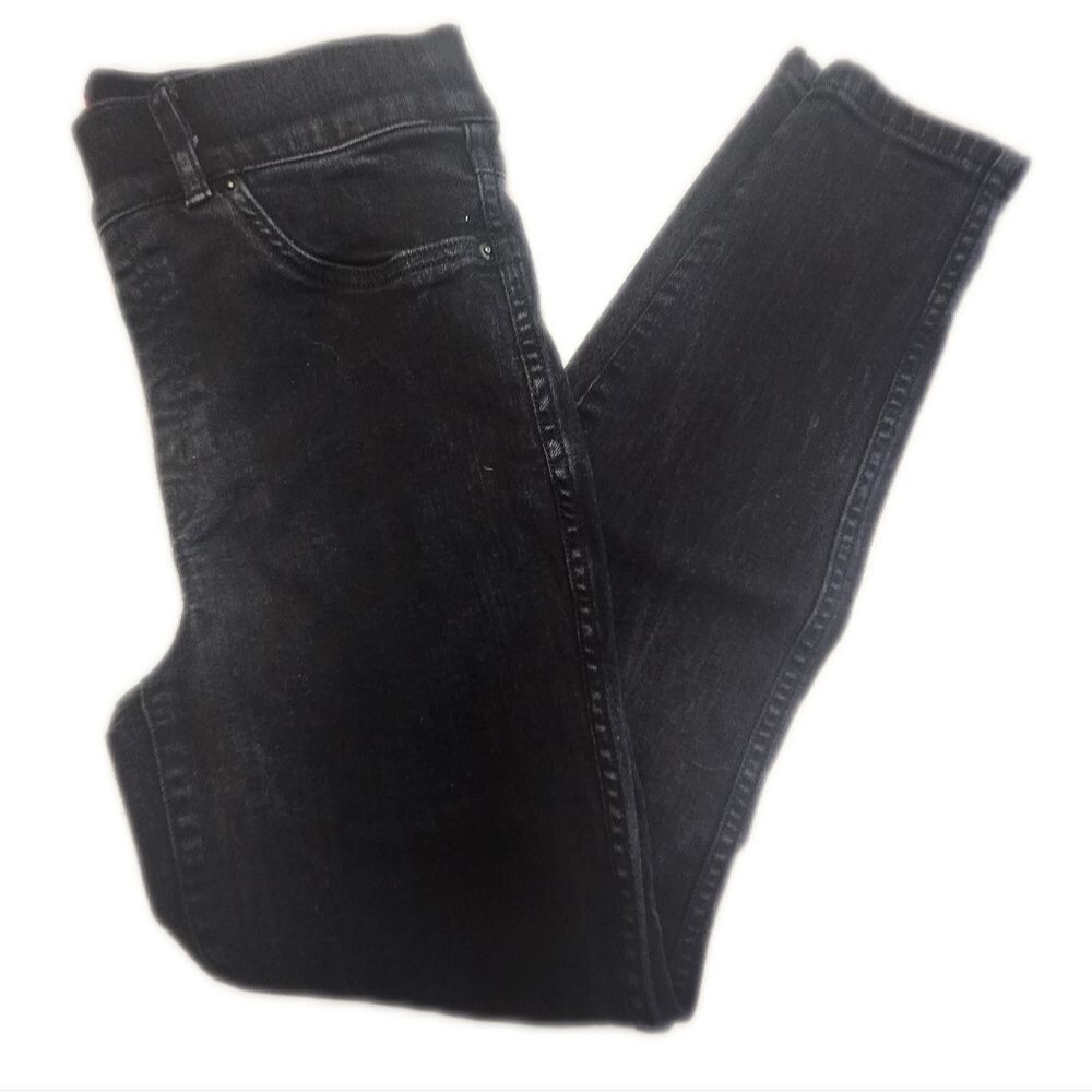 Spanx Black Denim (Pull-on Waist)Skinny Jeans, Medium (6-8)